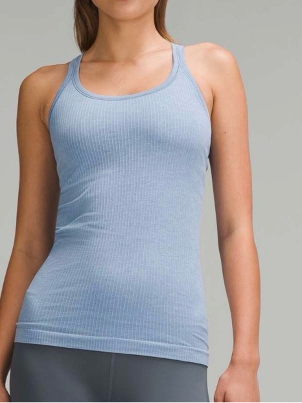 Lululemon sz 4 Ebb to Street Tank Top Light Support B/C Cup Blue Willow like new